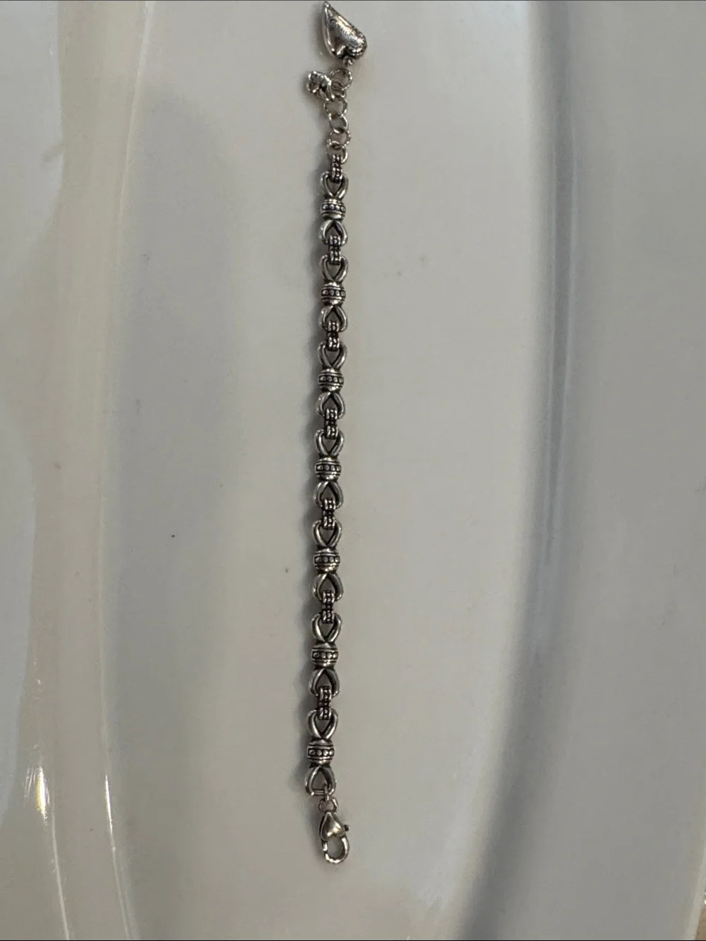 Brighton Silver-Tone Heart Accent Link Bracelet